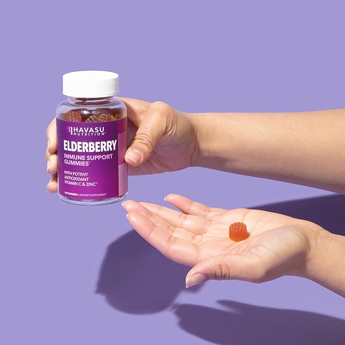 Sambucus Elderberry Gummies for Adults - Immune Support Supplement with Vitamin C and Zinc - Enhanced Formula for Daily Defense - 120 Count, 2 Month Supply, Berry Flavor - Convenient Wellness