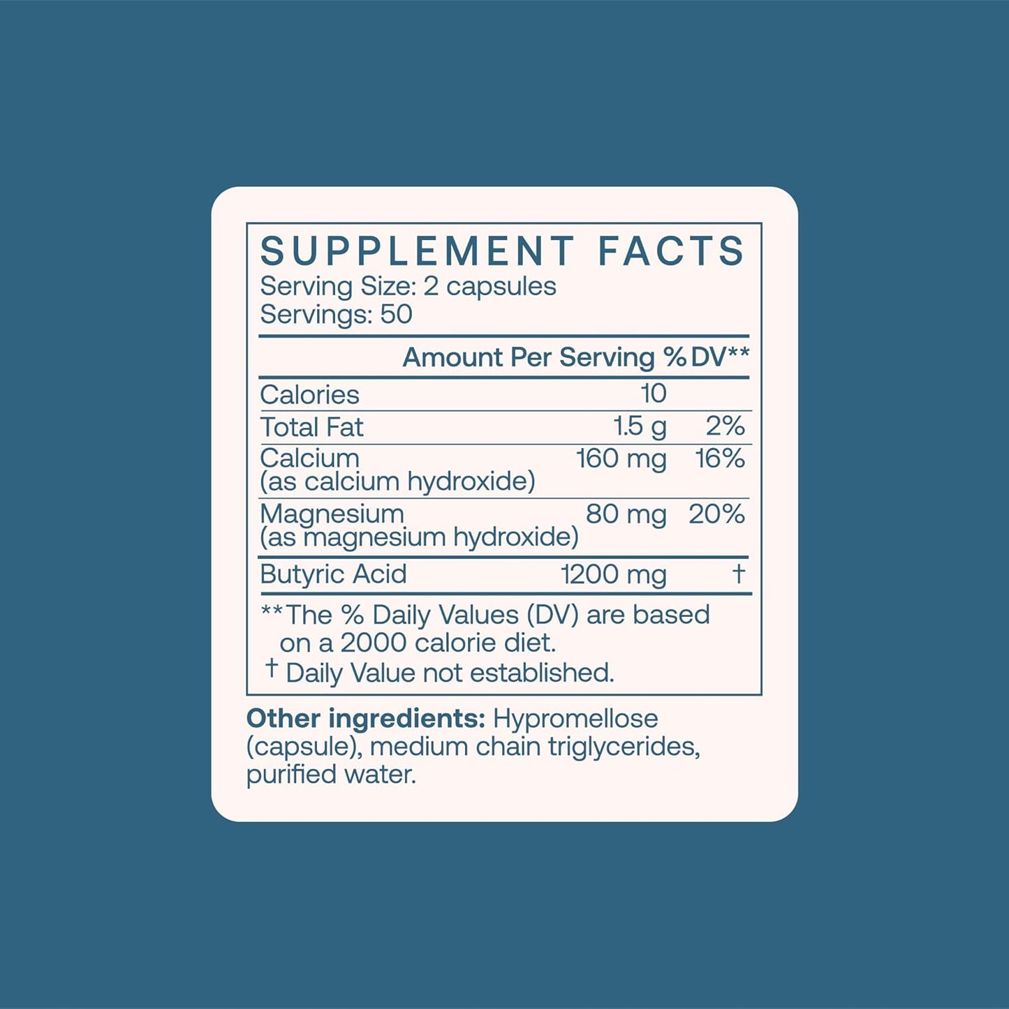 BodyBio Butyrate - Postbiotic for Gut Health, Digestive Support, Bloat, Gas & Constipation Relief, Leaky Gut Repair - Calcium, Magnesium + Butyric Acid Supplement for GI Wellness