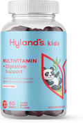 Hyland's Kids Multivitamin + Digestive Support Children's Supplement, Sugar Free Mixed Berry Flavored Gummies with Probiotics & Fiber, 60ct Bottle