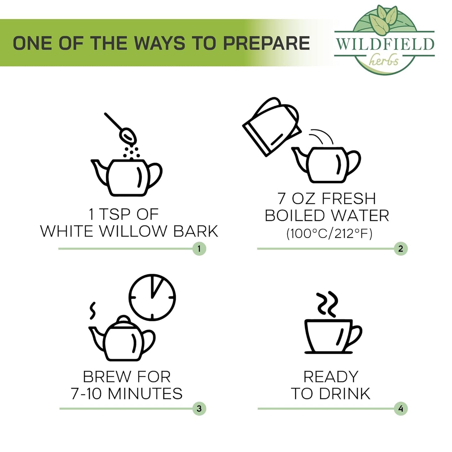 4 oz. White Willow Bark Tea Herbal (Salix Alba) - 113g White Willow Bark Herb Tea Corteza De Sauce