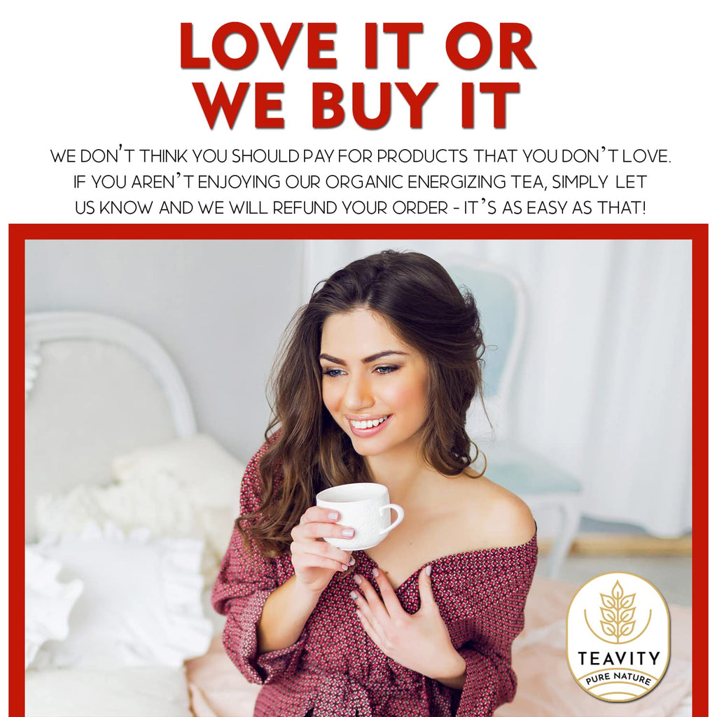 Organic Ashwagandha Tea Pods for Keurig with Ginger, Licorice, Organic Hibiscus Sabdariffa, Rosehip, & Lime - Decaf Herbal Tea - Energizing Tea by Teavity (24 Tea Pods)