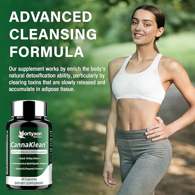 25-in-ONE CannaKlean & Detox Capsules - Natural Detox Cleanse, Natural Herbal Formula for Body Purification, Kidney & Liver (60 Capsules) -1 Pack