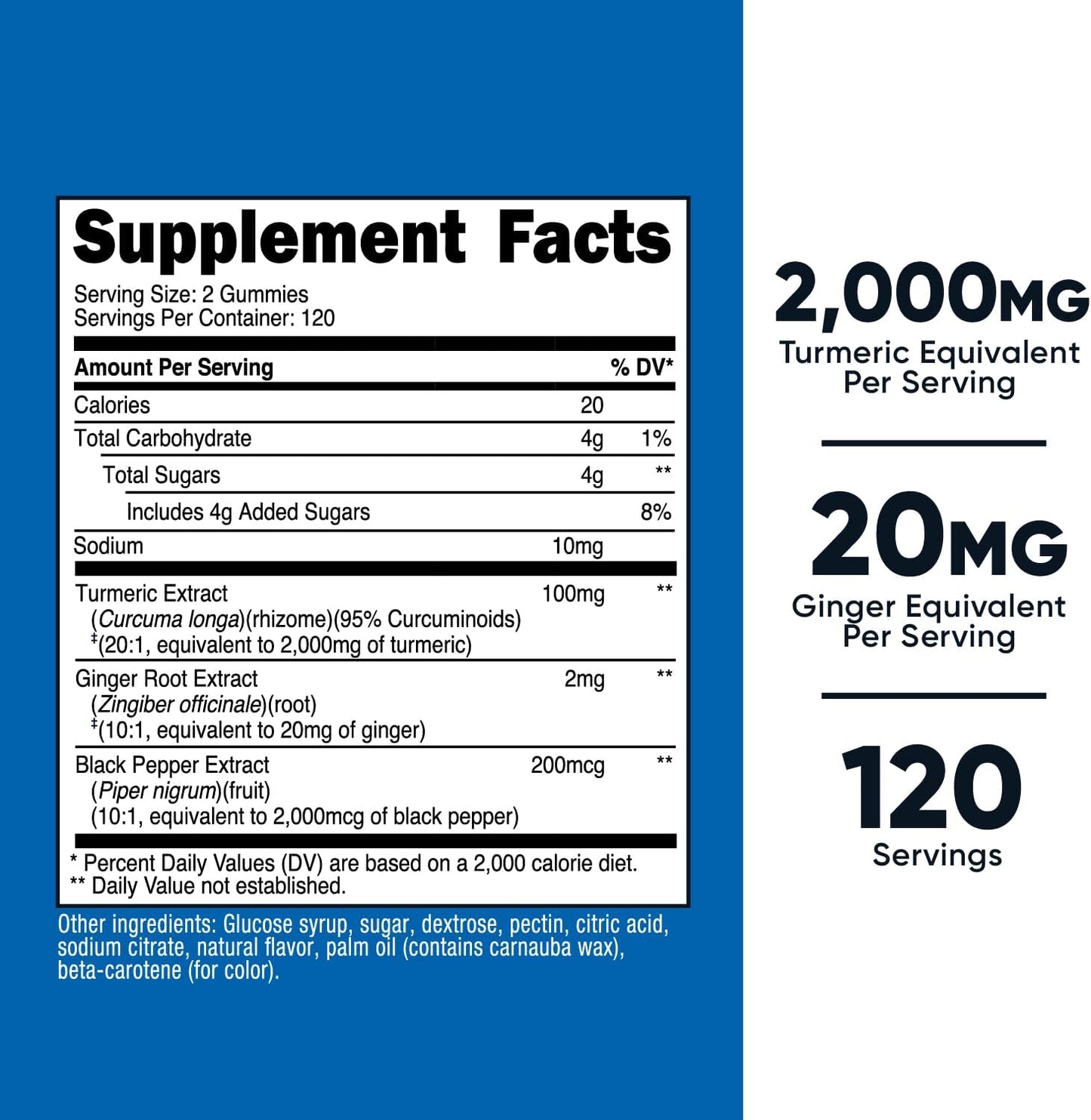 Nutricost Turmeric Gummies (240 Gummies) - Citrus Flavored, Made with 95% Curcuminoids, 120 Servings, Includes Ginger and Black Pepper Extract, Vegetarian, Non-GMO and Gluten Free