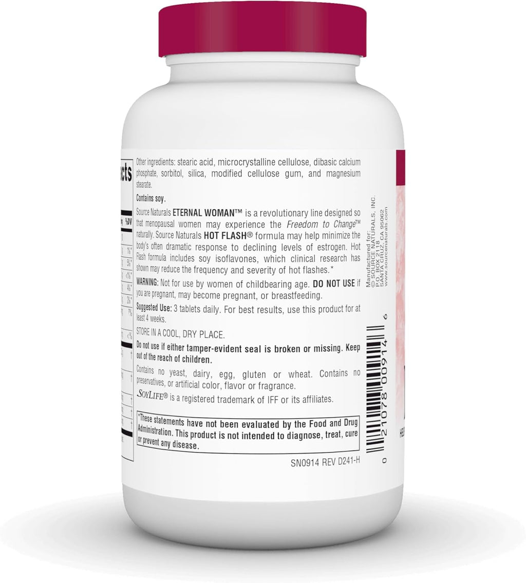 Source Naturals Hot Flash, Helps Reduce The Frequency of Hot Flashes* - 90 Tablets
