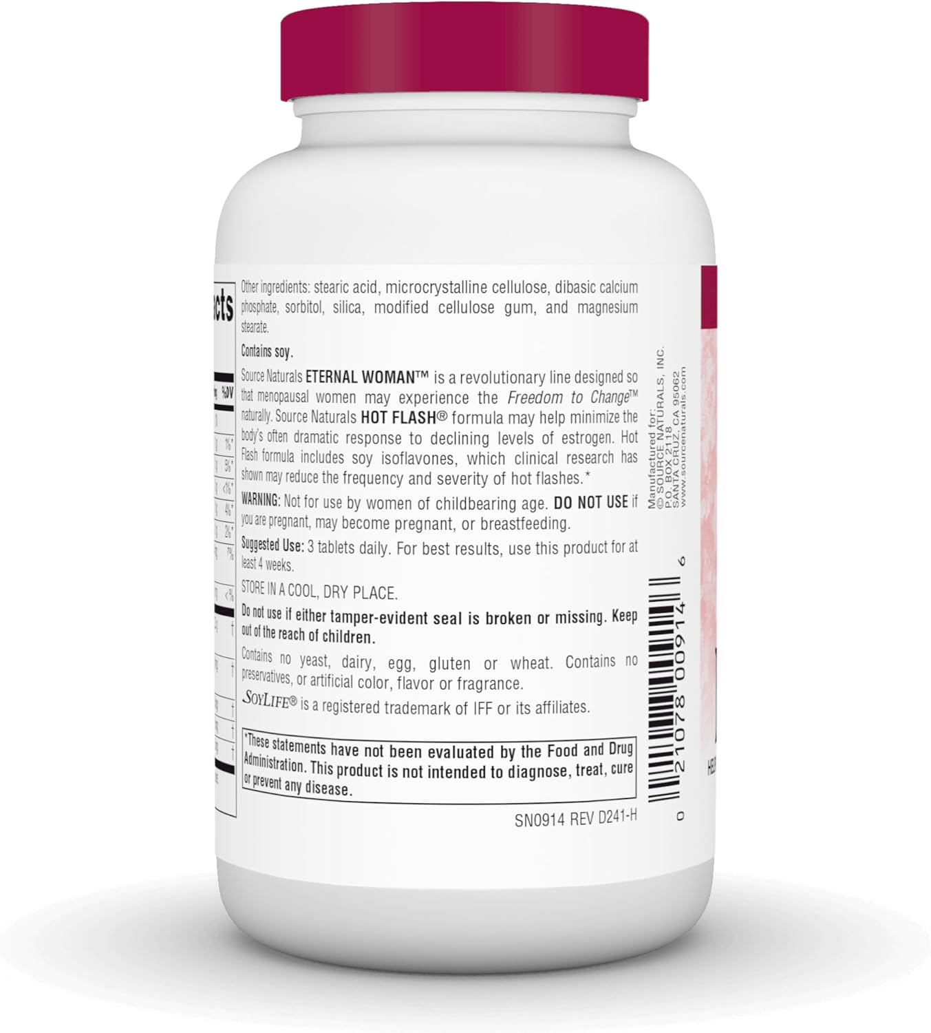 Source Naturals Hot Flash, Helps Reduce The Frequency of Hot Flashes* - 90 Tablets