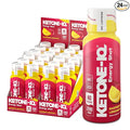 Ketone-IQ No Caffeine Exogenous Ketones Energy Shots - 24 Pack of Caffeine Free Energy Drinks with 10g Ketones - Sugar Free, Salt Free, and All Natural (Raspberry Lemonade)