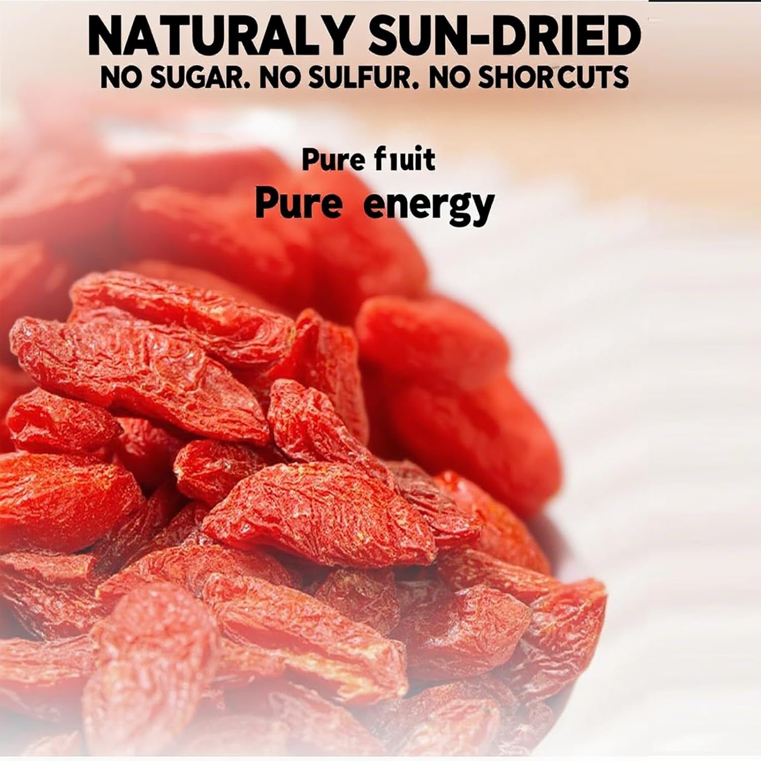 DABC OAK LAND Goji Berries, 2 LB Wolfberry Premium Large Berry Form 5A Wolfberry 100% Natural Sun-Dried Whole Fruit, S Great Flavor for Soup Drinks, Snacks, Beverages 2x 1LB/Bag XXXL