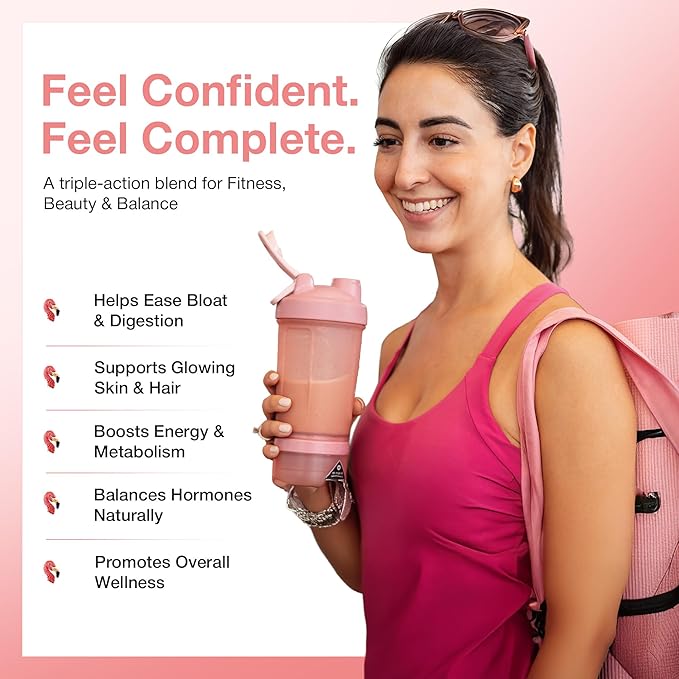 BIRDMAN Fitmingo Vegan Protein Powder with Inositol, Collagen Boosters, Hyaluronic Acid and Vitamins | Low Carb, Dairy Free, Low Calorie | 23g Plant Based Vanilla Protein Powder with Myo-Inositol