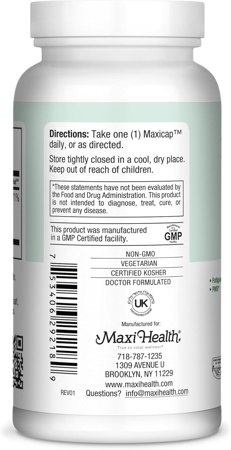 Magnesium Capsules - Energy Production - Muscle & Nerve Health - Bone Support - Magnesium Supplement from Magnesium Oxide, Magnesium Glycinate Chelate and Magnesium Citrate - 180 Count by Maxi Health