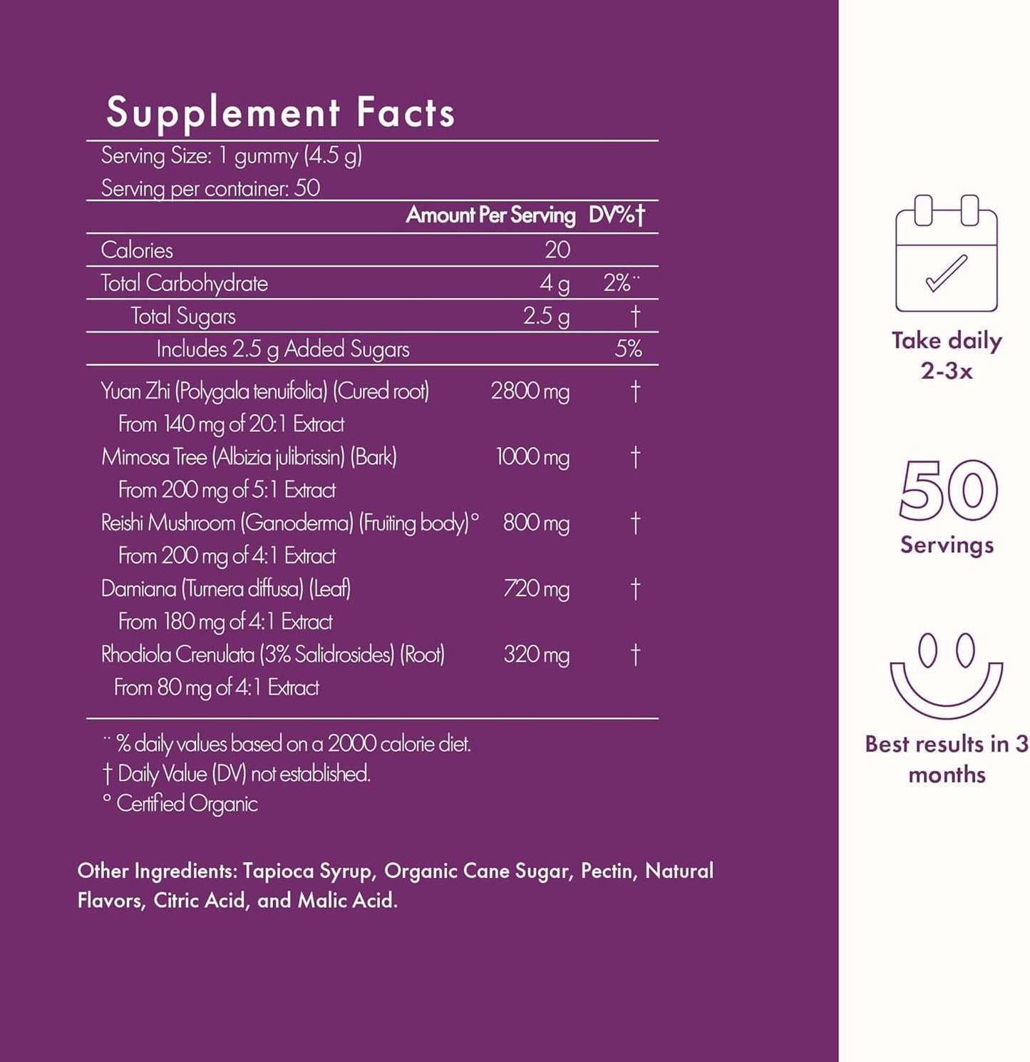 Mood Lift Gummies – Rhodiola, Reishi & Adaptogen Blend – Serotonin & Dopamine Mood Booster for Stress Relief, Motivation & Emotional Balance – Vegan, Non-GMO, Made in USA – 50 Extra-Strength Gummies