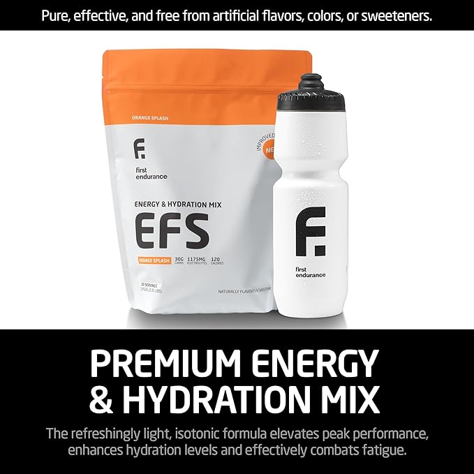 EFS Hydration & Endurance Drink Mix - Premium Carbohydrates for Energy & Performance, Electrolytes for Rapid Rehydration & Running, Cycling and Triathlon Nutrition | Isotonic Energy Fuel | Orange