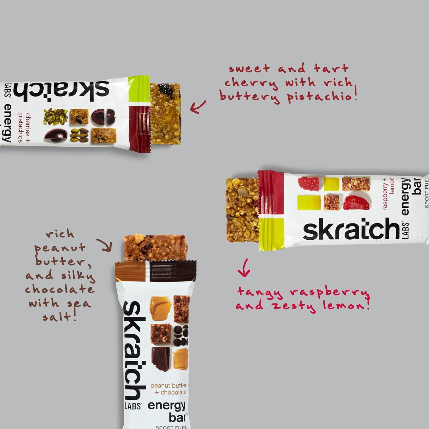 Skratch Labs Energy Bar | Variety Pack (12 Pack) | Plant Based Healthy Snack | Low Sugar, Plant Protein, Ancient Grains | Non-GMO, Gluten Free, Soy Free, Vegan, Kosher