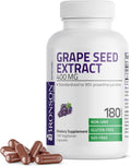 Bronson Grape Seed Extract 400 mg - Antioxidant & Immune Support - Standardized Extract with 95% Proanthocyanidins- Non GMO, 180 Vegetarian Capsules