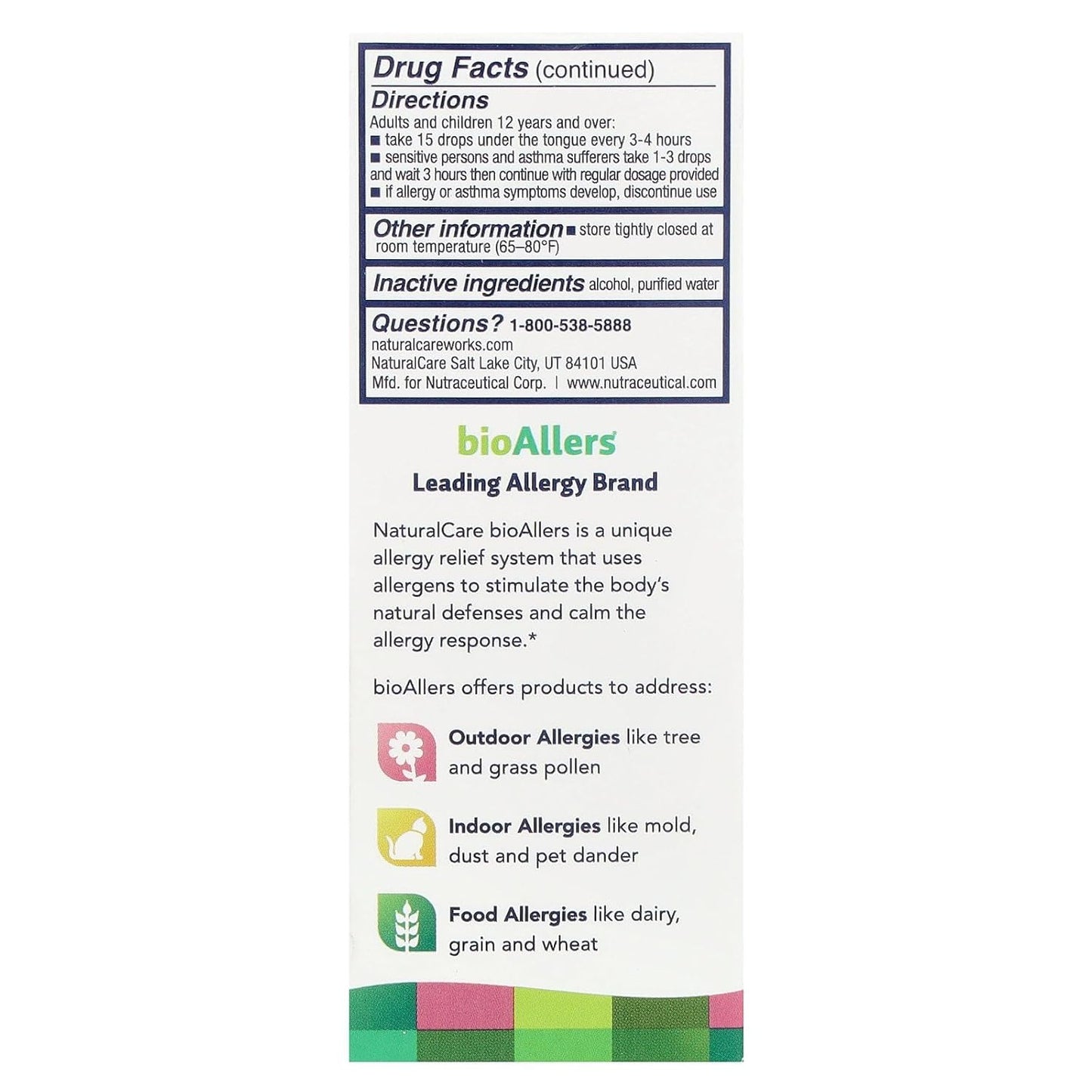 NaturalCare Tree Pollen Homeopathic Liquid Drops by bioAllers, 1 Fl Oz | Cedar Fever | May Help Relieve Sinus Pressure, Congestion, Sneezing, Runny Nose