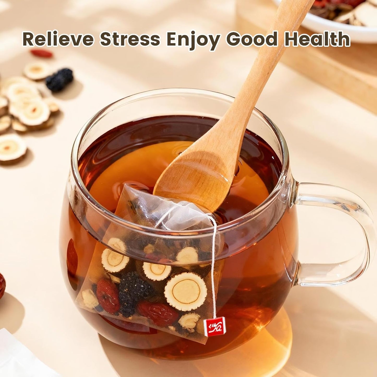 EverEra Ginseng Five Treasures Kidney Tea, Natural Organic Chinese Herbal Tea Bags for Men & Women, Kidney Cleanse Detox Tea with 5 Ingredients Formula (125g/5g x25pcs)