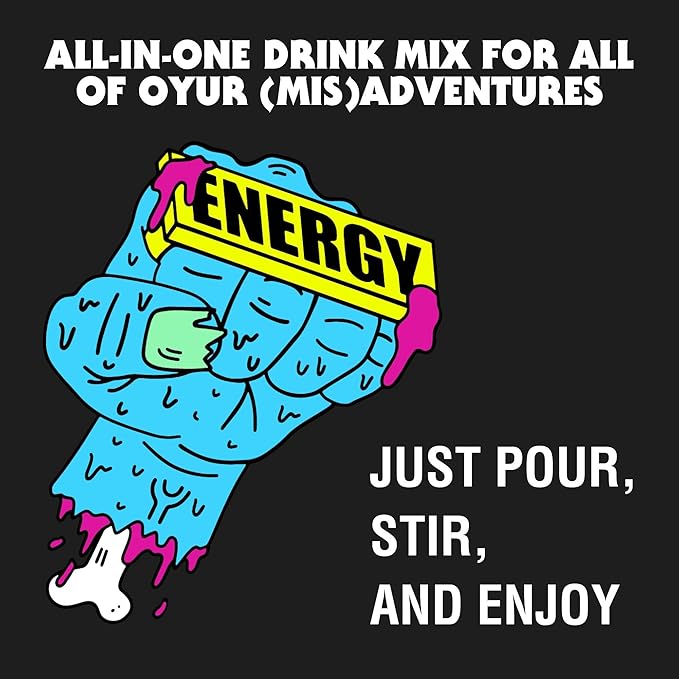 Energy Powder Stick Packs, Drink Mix | Clean, Healthy Boost Packets | 150mg Caffeine + Hydration | Nootropics, Organic Mushrooms, B-Vitamins, Electrolytes | 30 Pack-Pineapple Thrash