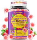 Multivitamin Filled Gummies for Teen Boys Girls 12-17, 18, 19, Kids 10+ Multivitamin with Omega 3, Calcium + Magnesium + Zinc, Multi-Minerals for Adolescent 10-19S Brain, Bone, Energy, Immune