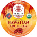 Teavity Organic Hibiscus Tea Pods with Peach, Mango, & Passionfruit - Naturally Decaf Hawaiian Fruit Tea (36 Pods)