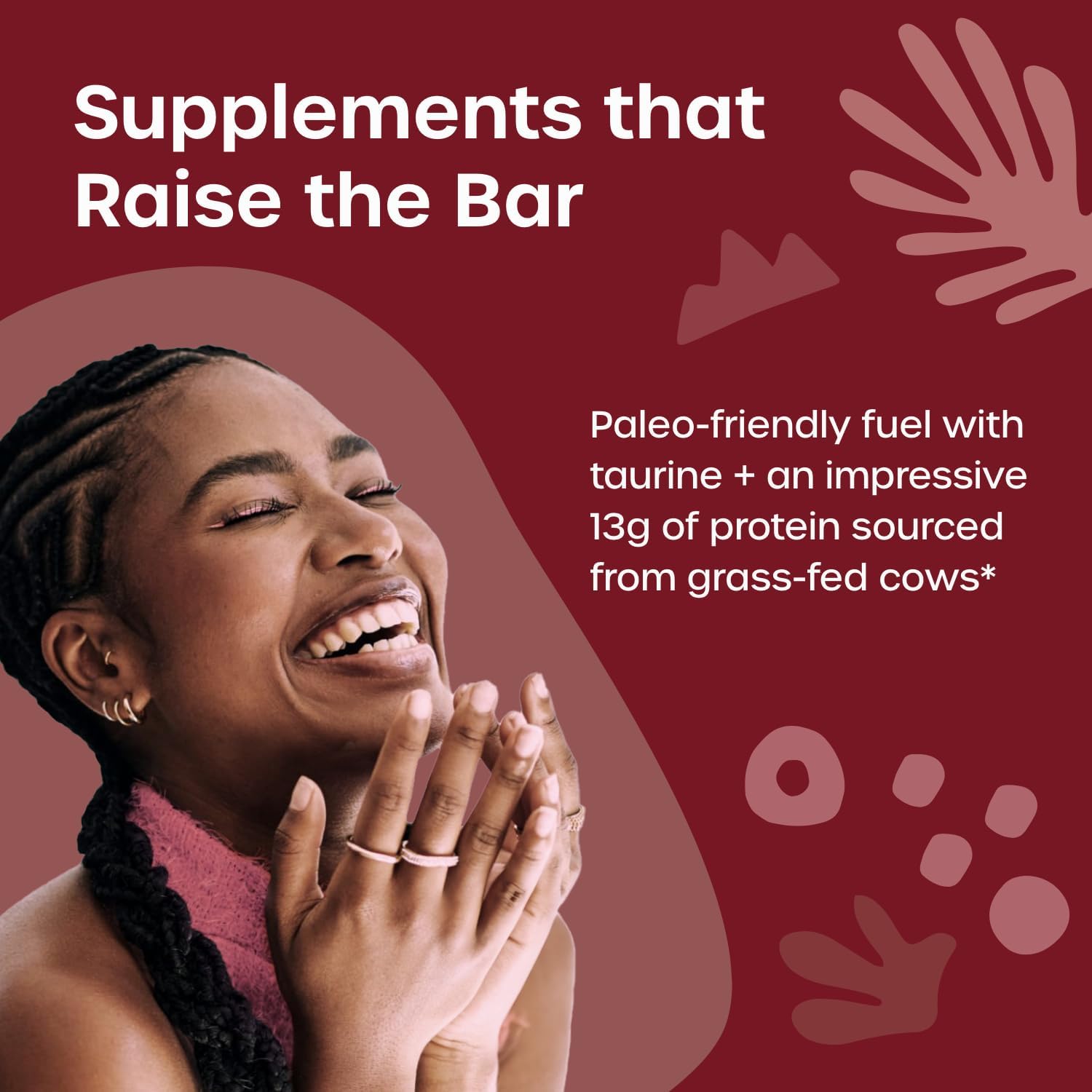 Fx Bone Broth Protein Bar - 13g Protein with Taurine + Grass Fed Collagen for Healthy Aging, Skin + Gut Health - 0g Sugar, Chocolate Crunch Flavor (12 Bars)