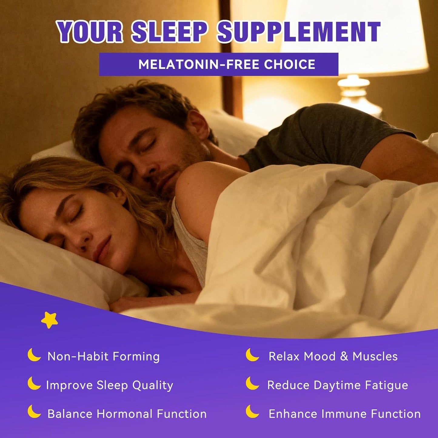 Melatonin Free Sleep Gummies for Adults with Magnesium, Valerian Root, 5-HTP & Herbal Blend - Natural Sleep Aid Supplements - Non-Habit Forming, Sugar Free, Strawberry Flavor, 60 Count (1)