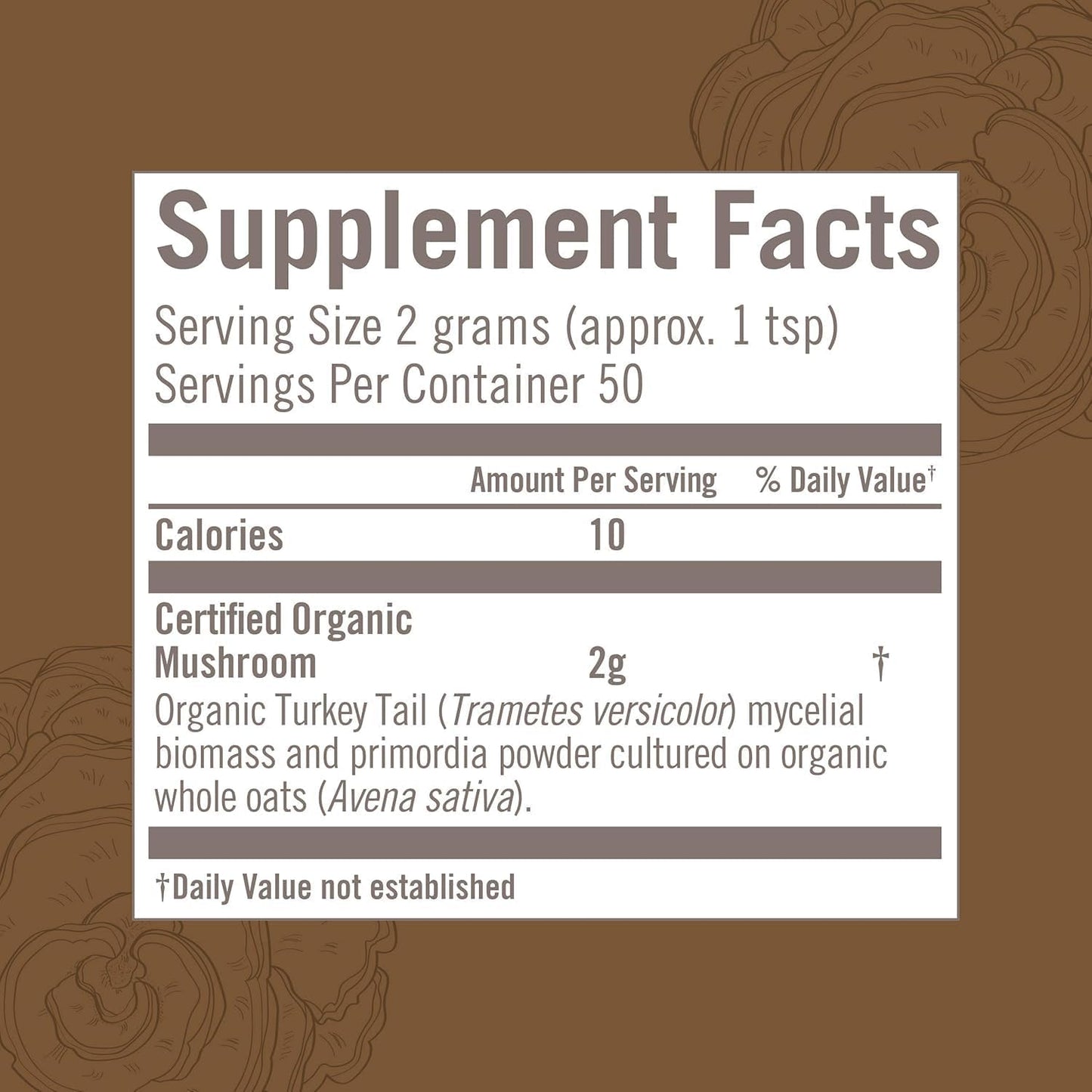 Om Mushroom Superfood Turkey Tail Organic Mushroom Powder, 3.5 Ounce, 50 Servings, Immune Support, Polysacchrides, Beta-Glucans, Gut Health & Holistic Defense Mushroom Supplement