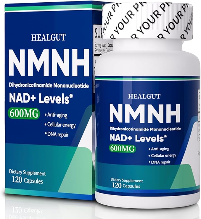 Pure NMNH(NMN Supplement Alternative)(Dihydronicotinamide Mononucleotide)for Women with Skin Aging 600mg: NAD Supplement for Anti-Aging Breakthrough - Boost NAD+ levels Liposome Capsules 120 Servings
