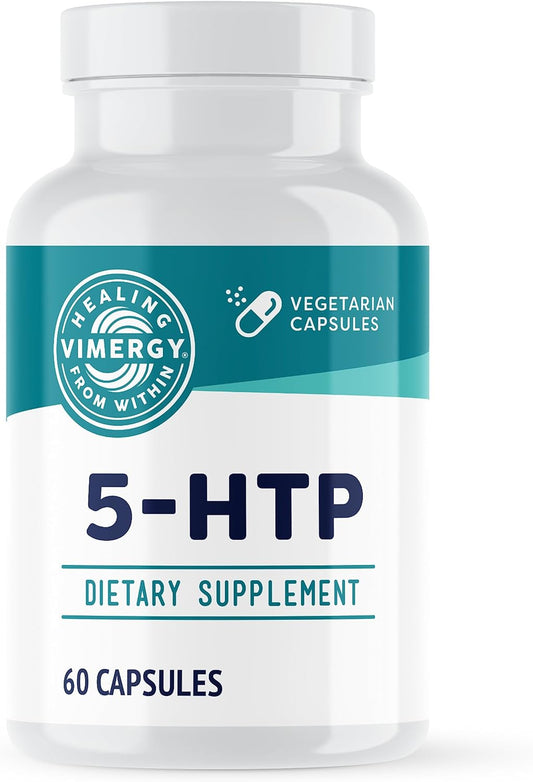 Vimergy 5-HTP Capsules– Clean Formula Supporting a Healthy Mood, Better Sleep and May Enhance Serotonin Levels.* Kosher and Vegan. – (60 ct.)