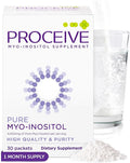 Proceive Myo Inositol Supplement for Women, 4000mg High Strength Myo Inositol for Reproductive Wellness and Pre Conception Support, Vegan Powder Drink Mix, Gluten Free, 30 Packets, Unflavored
