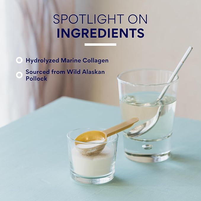 Research Verified® Collagen Powder - Hydrolyzed Marine Collagen Peptides - Unflavored - Skin Hydration and Elasticity, Muscle Recovery, Non GMO - 30 Scoops Per Container - 6 Month Supply