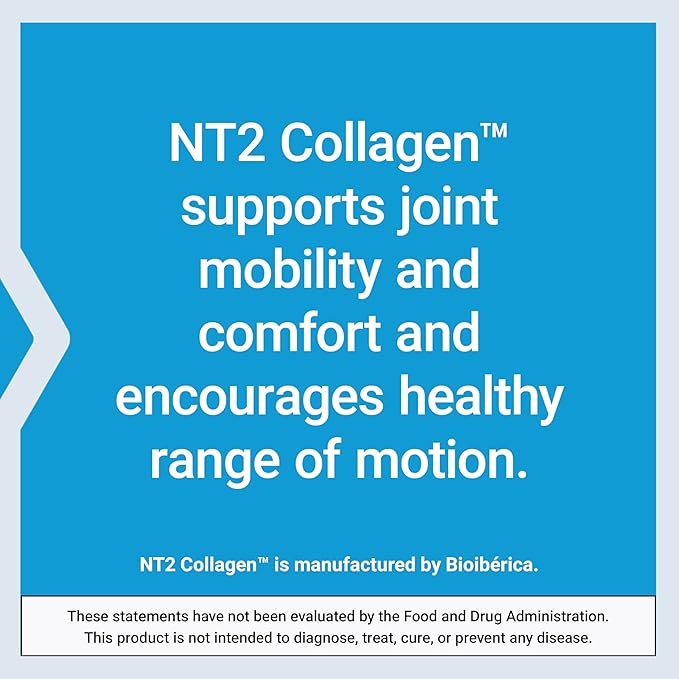 Life Extension NT2 Collagen™, Joint Health Supplement for Joint Comfort & Mobility, Gluten-Free, Non-GMO, 1 Daily, 60 Small Capsules