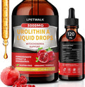 4 Fl Oz Urolithin A Liquid Drops with Pomegranate Extract - Urolithin a Supplement - Big Capacity (120ml)