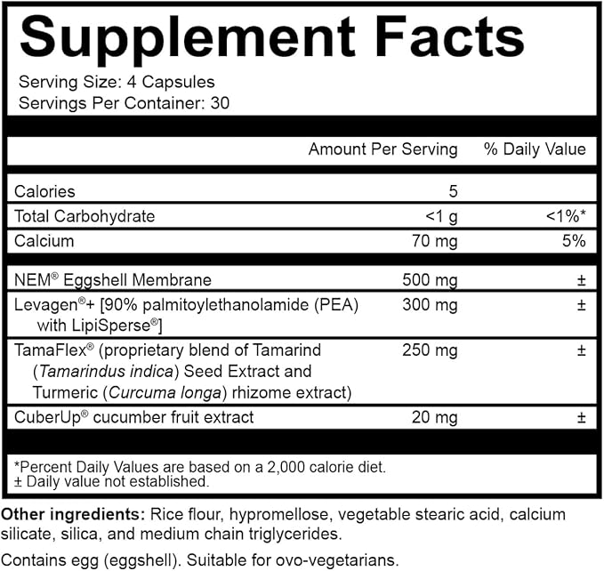 NatureCity True-Joint FLX Joint Supplement Formula (120 Capsules) | TamaFlex, NEM Eggshell Membrane, Levagen+ PEA & CuberUp | Supports Joint Comfort, Flexibility, Mobility, Function & Cartilage Health
