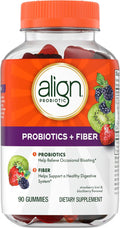 Align Probiotic, Probiotics + Fiber, Probiotics Help Relieve Occasional Bloating*, Fiber Helps Support a Healthy Digestive System*, #1 Doctor Recommended Probiotic Brand‡, 90 Gummies