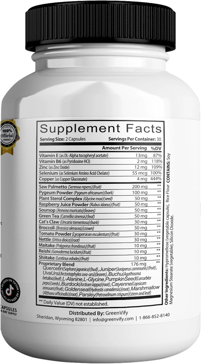 M.E.N. Balance Pro Max, Extra Strength Prostate Support Supplement, Natural Herbal Blend with Saw Palmetto, 60 Capsules (1)