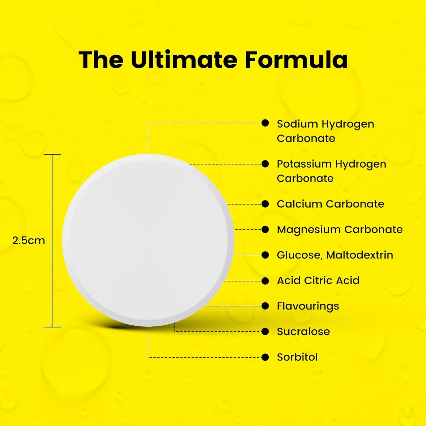 Precision Hydration Electrolyte Tablets - Multi Strength Effervescent Hydration Tablets - Combats Cramp - Low Calorie, Gluten Free, Vegan/Vegetarian Friendly (1 Tube, 500mg/L - Yellow Tube)