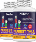 NuBest Tall Kids - Helps Grow & Develop Healthily - Immunity & Bone Strength Support - Toddlers Vitamins & Kids Vitamins for Age 2 to 9-60 Chewable Tablet - Funny Animal Shape - 2 Pack