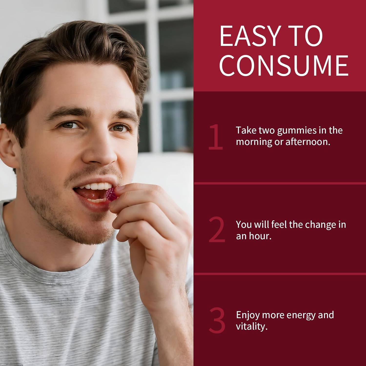 M inch Beet Root Gummies with Nitric Oxide Supplement with Beetroot, Grape Seed, Coq10, Folic Acid, Vitamin C, B3 & B12 for Energy Boost & Circulation Support, Pomegranate Flavor, 2 Packs