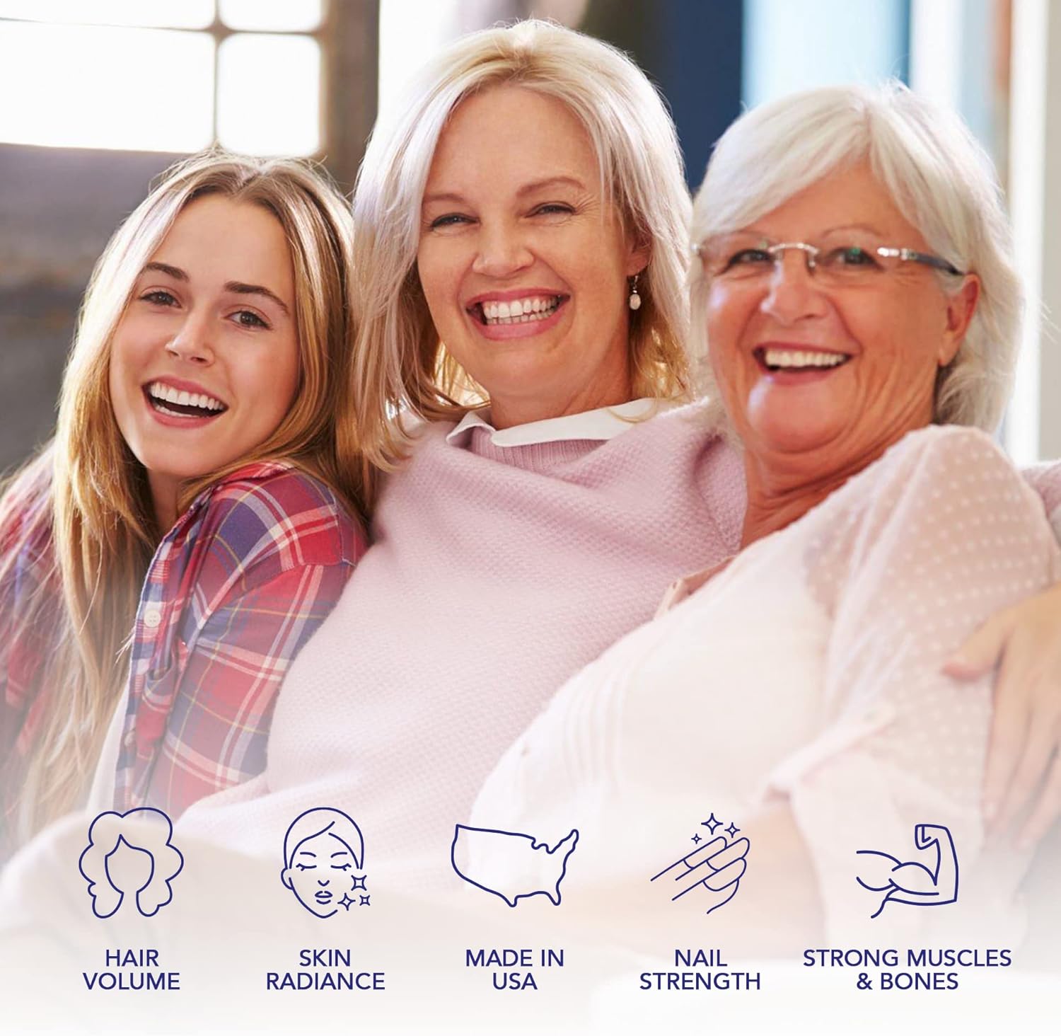 Biotin and Collagen Vitamins + Keratin with Folate - Hair Loss Treatments for Women & Men - Follicle, Skin and Nails Supplements for Hair Growth & Postpartum Support - GMO Free & Gluten Free (60 Caps)