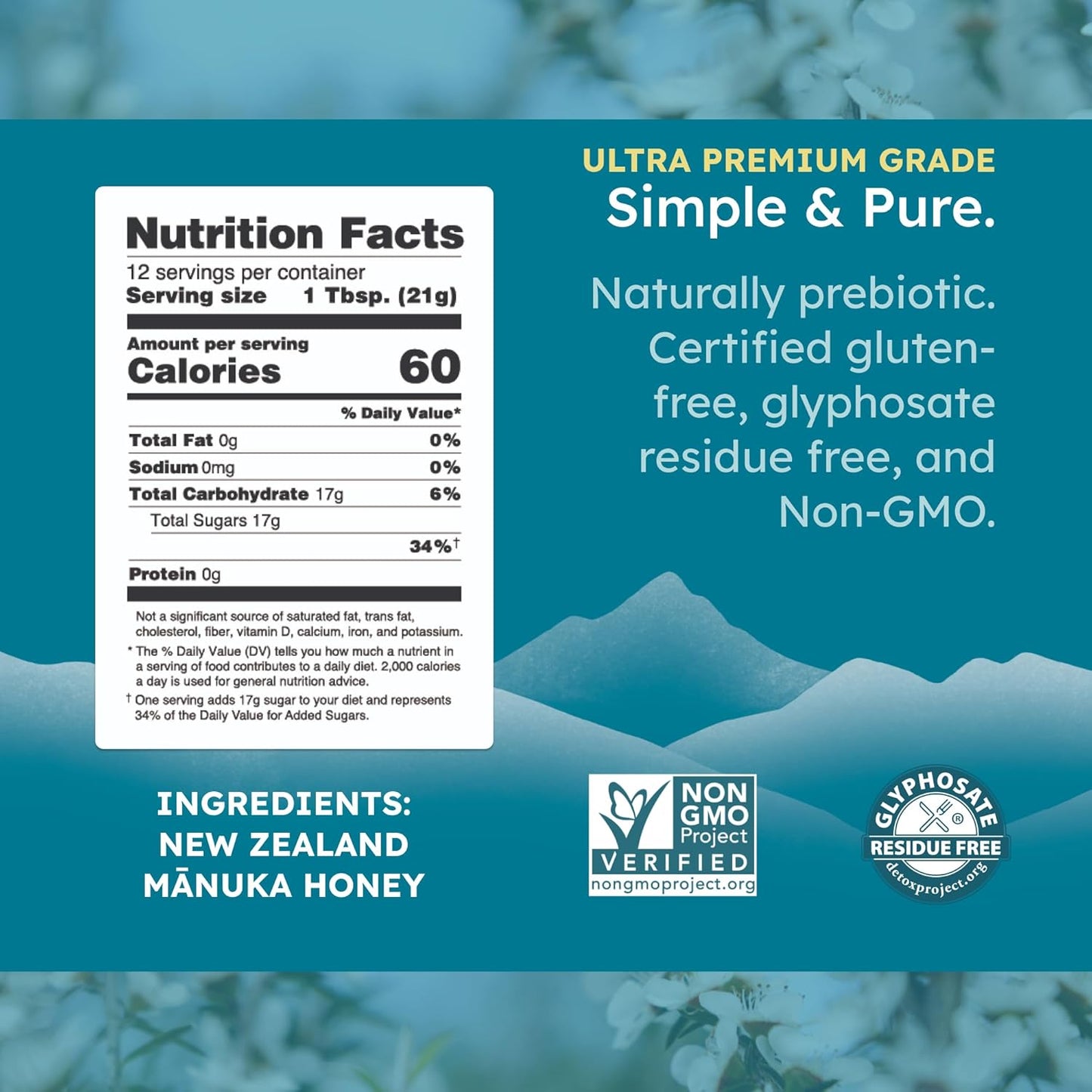 Melora Raw Manuka Honey from New Zealand | UMF 15+ | MGO 525+ | 8.8 Oz Jar | Safe for Skin Care | Edible & Healthy Sugar Alternative | Traceable from Hive to Hand Manuka Honey