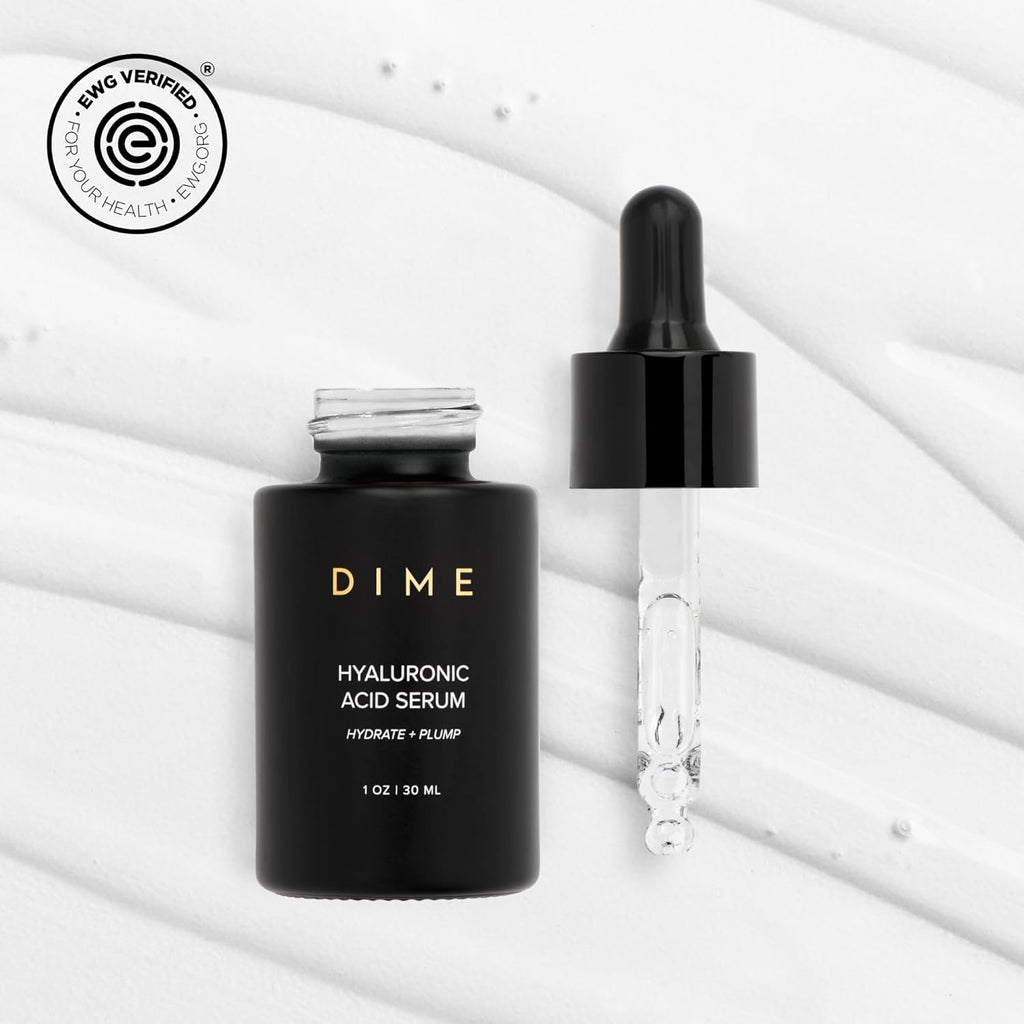 DIME Beauty Hyaluronic Acid Serum, Ultra Hydrating Face Serum with Pure Hyaluronic Acid, 1 oz / 30 ml