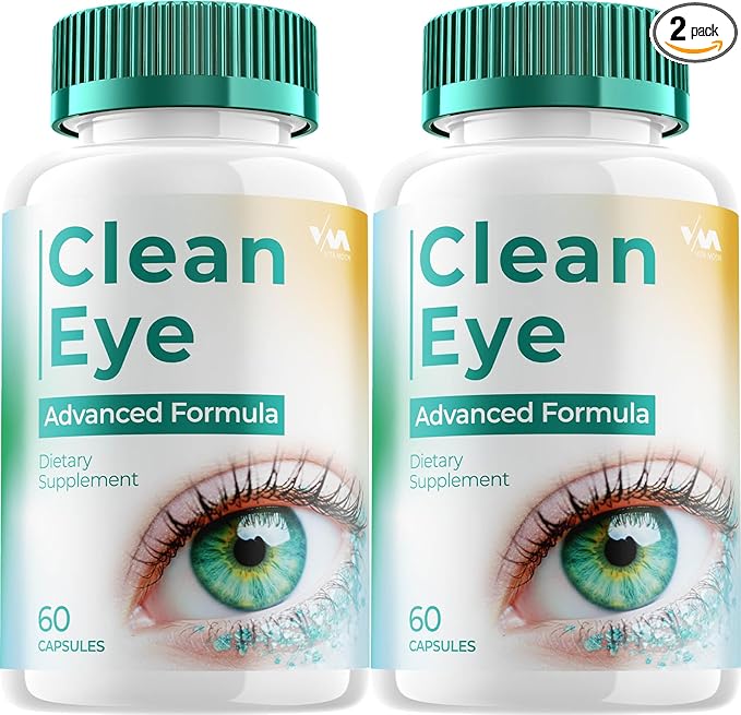 (2 Pack) Clean Eye Advanced Formula Pills, CleanEye Supplement, Overall Wellness, Maximum Strength (120 Capsules)