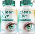 (2 Pack) Clean Eye Advanced Formula Pills, CleanEye Supplement, Overall Wellness, Maximum Strength (120 Capsules)
