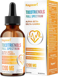 Full Spectrum of Tocotrienols Supplement 1200mg- Tocotrienol Vitamin E Liquid,Tocopherol-Free - Superior Antioxidant Blend - Higher Absorption - 2 fl oz,30 Servings