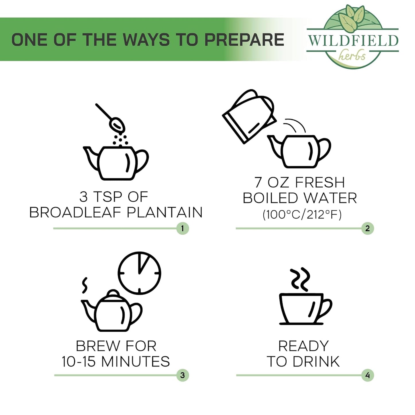 4 oz. Broadleaf Plantain Leaf Herb Tea Dried Plaintains Leaves (Plantago Majoris Folia) - 113g Greater Plantain Leaf Tea Llanten