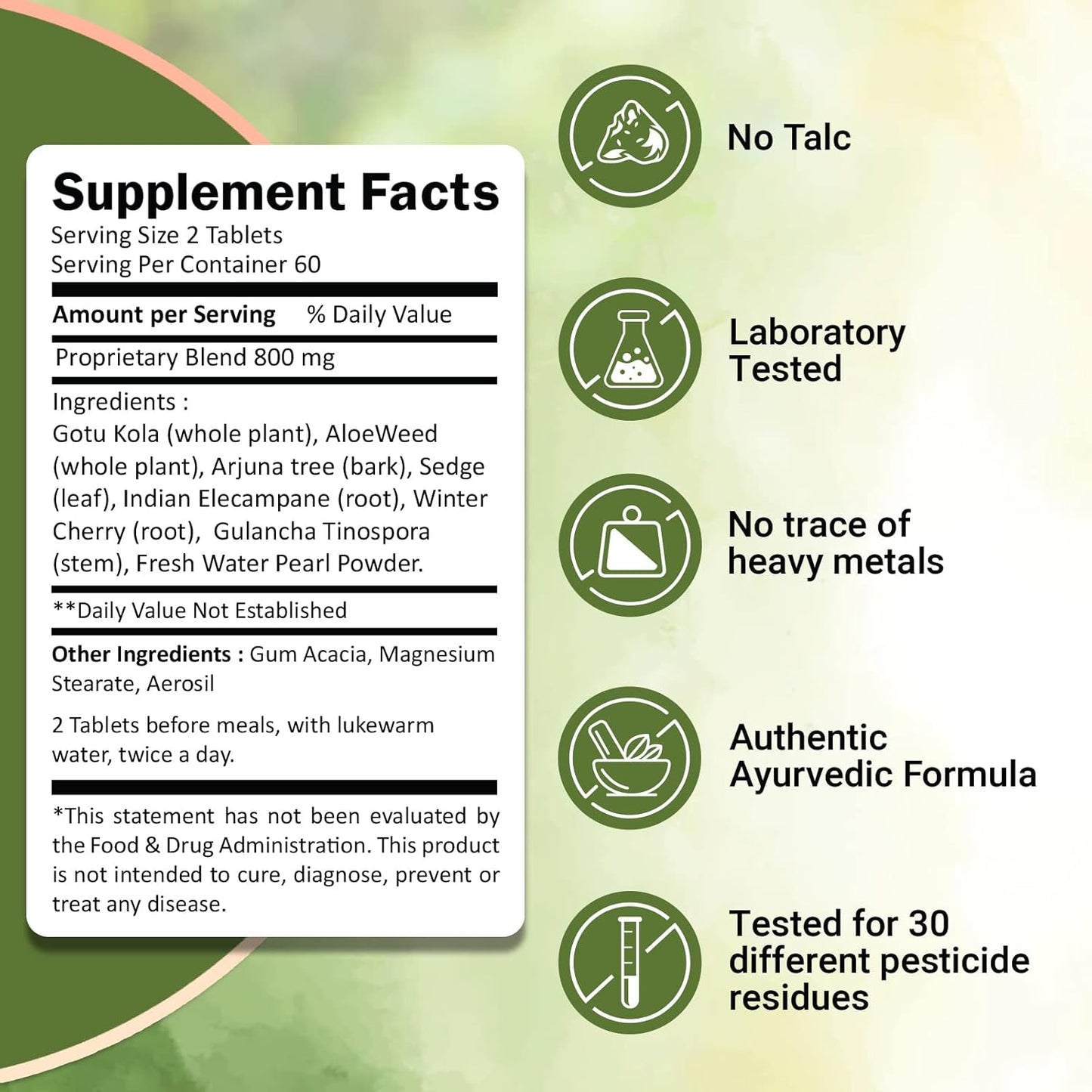 Ivy's Mukta Vati Herbal Tablets - Ayurvedic Formula Pack of 3