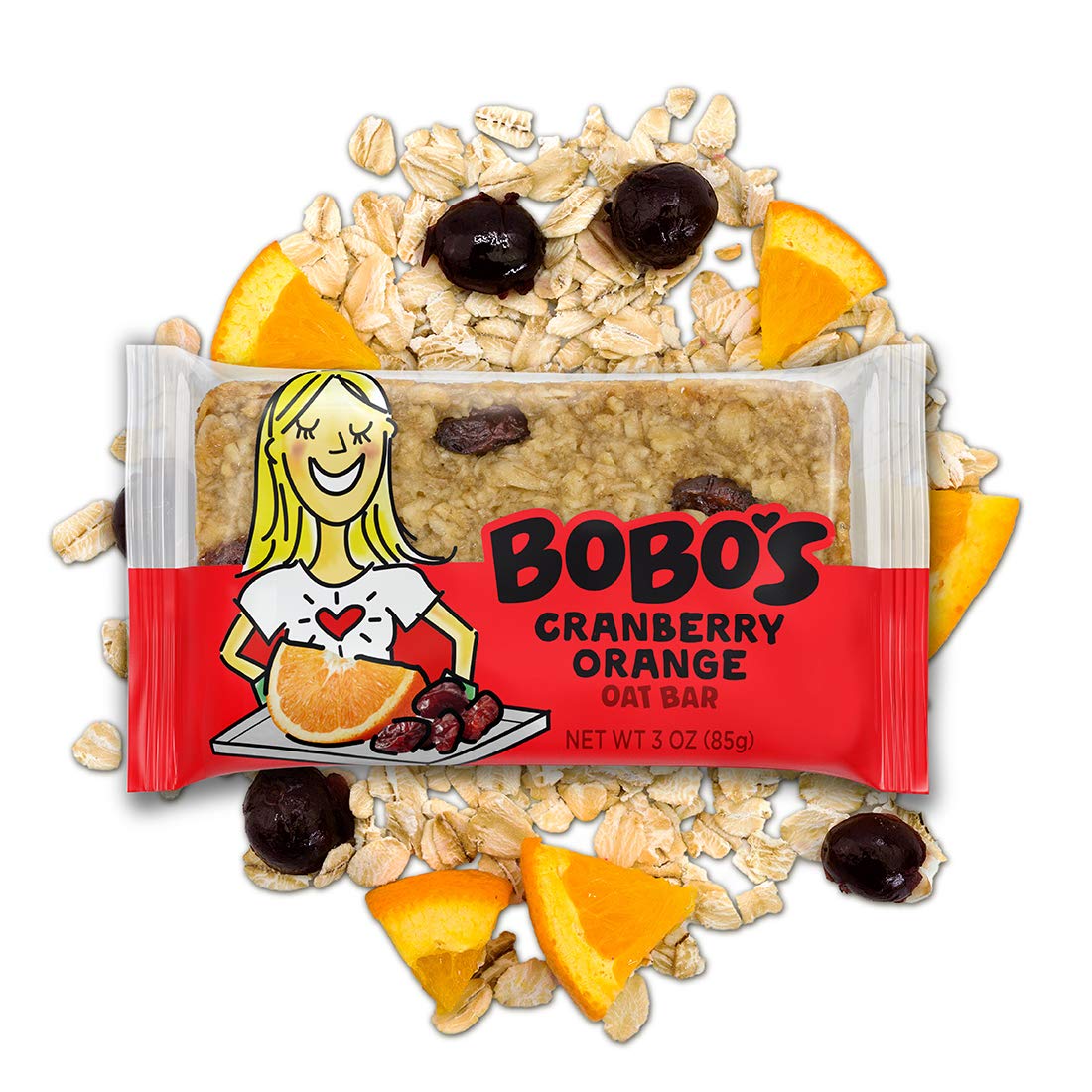 Bobo's Cranberry Orange Oat Bars, Gluten Free, Non-GMO, Whole Grain Oats, Pack of 12 | Snack Bars | On-the-Go | Made with Simple Ingredients