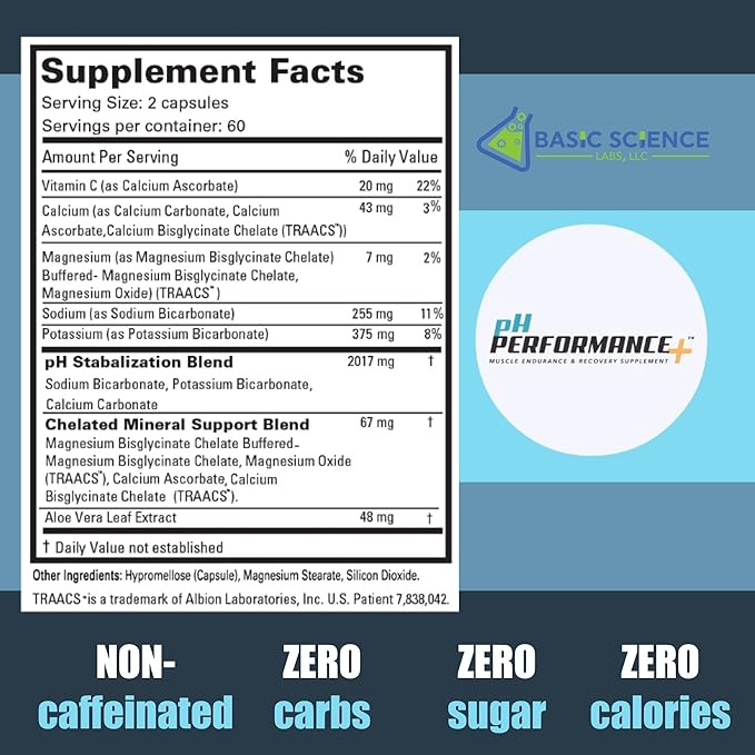 pHAlo pH Performance Plus - Pre Workout Endurance with Post Workout Recovery, Decrease Muscle Fatigue and Caffeine Free Sodium Bicarbonate and Potassium Bicarbonate Buffers to Increase Endurance