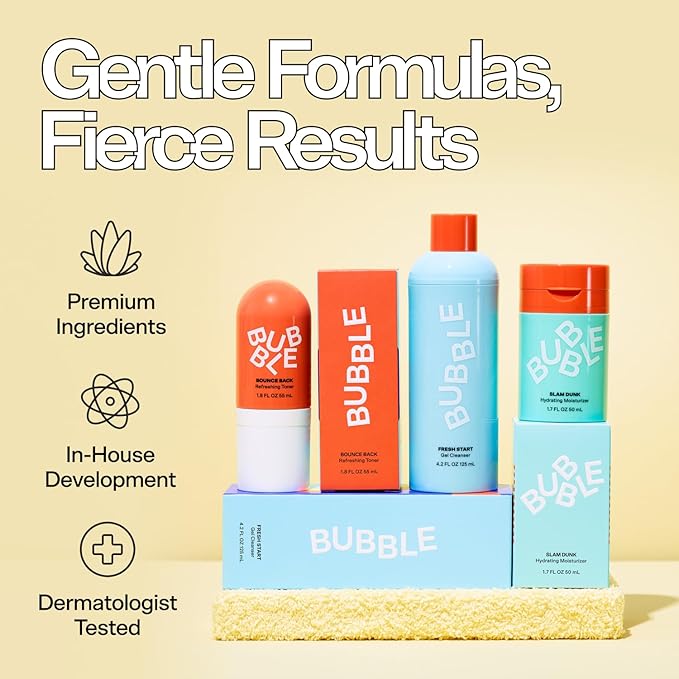 Bubble Skincare Slam Dunk Hydrating Face Moisturizer - Lightweight Face Lotion With Vitamin E + Aloe Vera - Daily Facial Moisturizer for Normal + Dry Skin - Skin Care with Blue Light Protection (50ml)