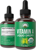 USDA Organic Vitamin A Liquid Drops Supplement. Vegan High Bioavailability for Eye, Skin, and Bone Health. for Adults, Men, Women, Kids. Organic VIT A Oil Retinyl Palmitate. Gluten Free, Zero Sugar