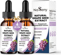 Grape Seed Extract Liquid Drops Standardized to 95% Polyphenols-300 mg Grape Seed Maximum Strength Standardized Tincture, High Absorption Liquid Vitis Vinifera Extract Drops -Non-GMO (2 Bottles)